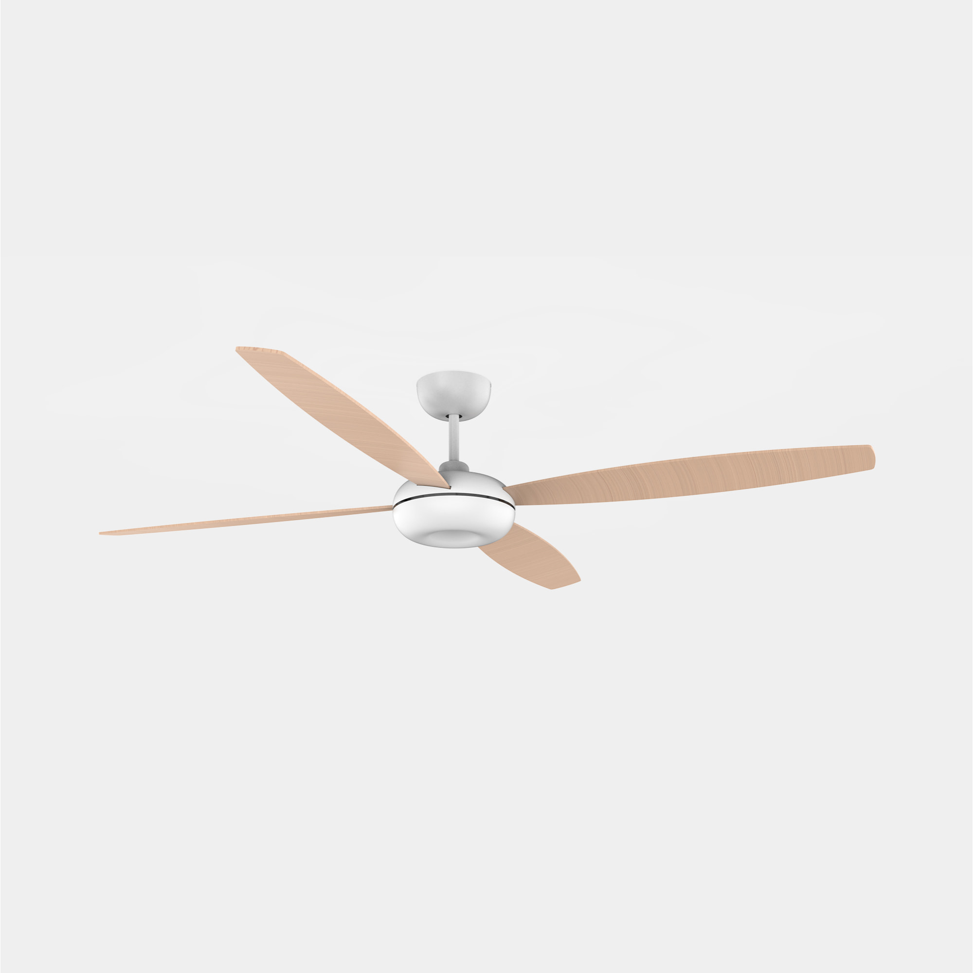 Forlight Ventilador Kudari Blanco Madera clara Blanco