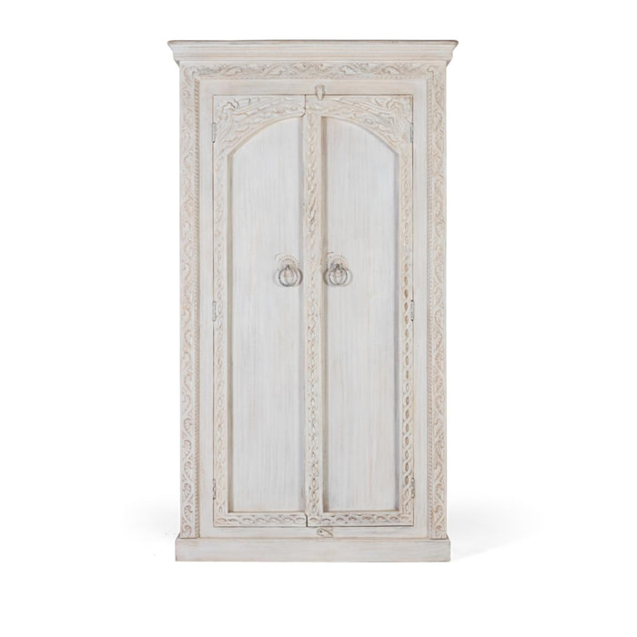 Armario de Madera de Mango 100 Cm Estilo Mediterráneo Moderno