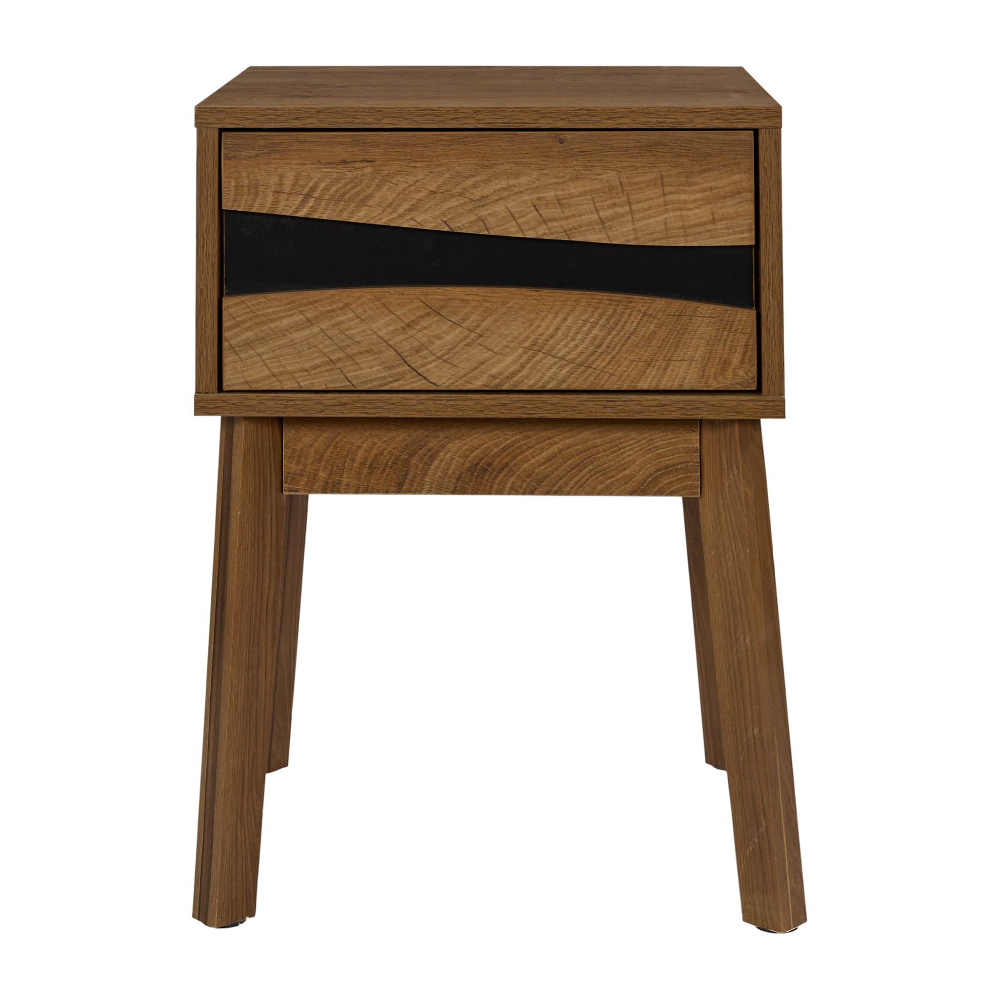 Chevet - HOME DECO FACTORY - Forest - Design Épuré - Marron et Noir