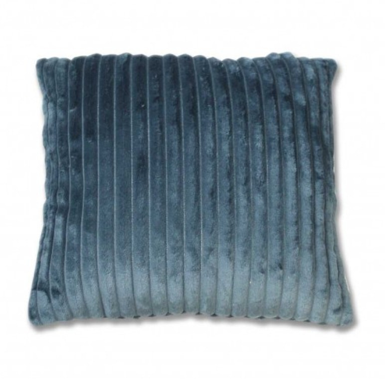 Coussin lumineux effet velours Bleu - FUR