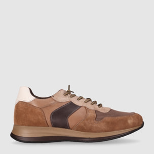 Deportivos de Piel - Taupe - Tacón: Bajo