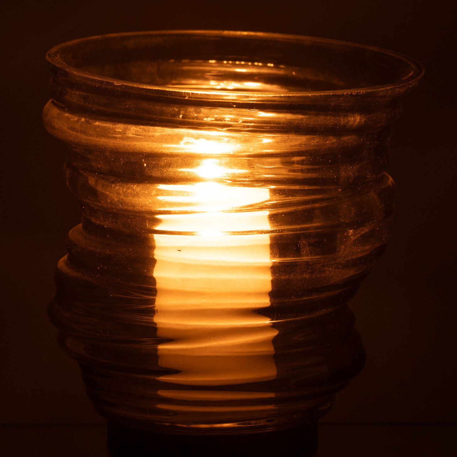 J-Line vase Tornado - verre - vert - small - Ø 16 cm