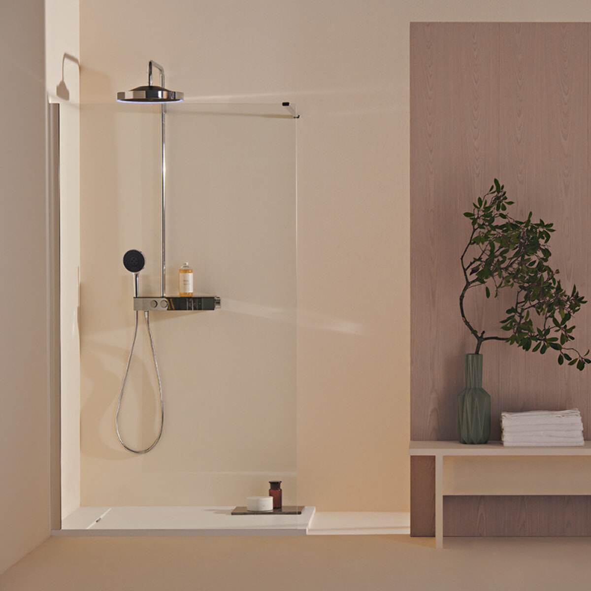 Receveur de douche antidérapant Ultra Flat S I.Life recoupable avec bonde largeur 120 x 90