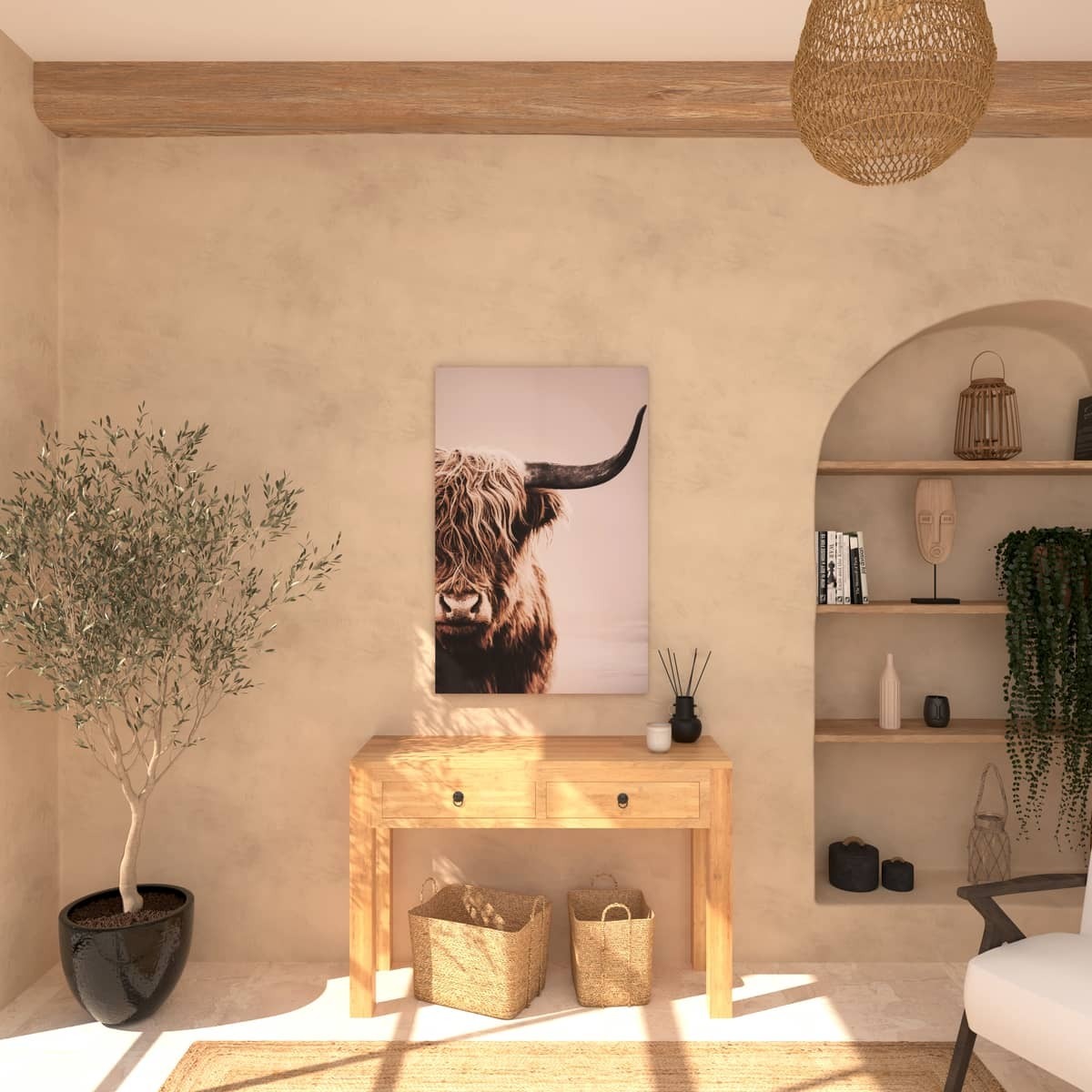 Toile imprimée "Animaux" 75x115 cm