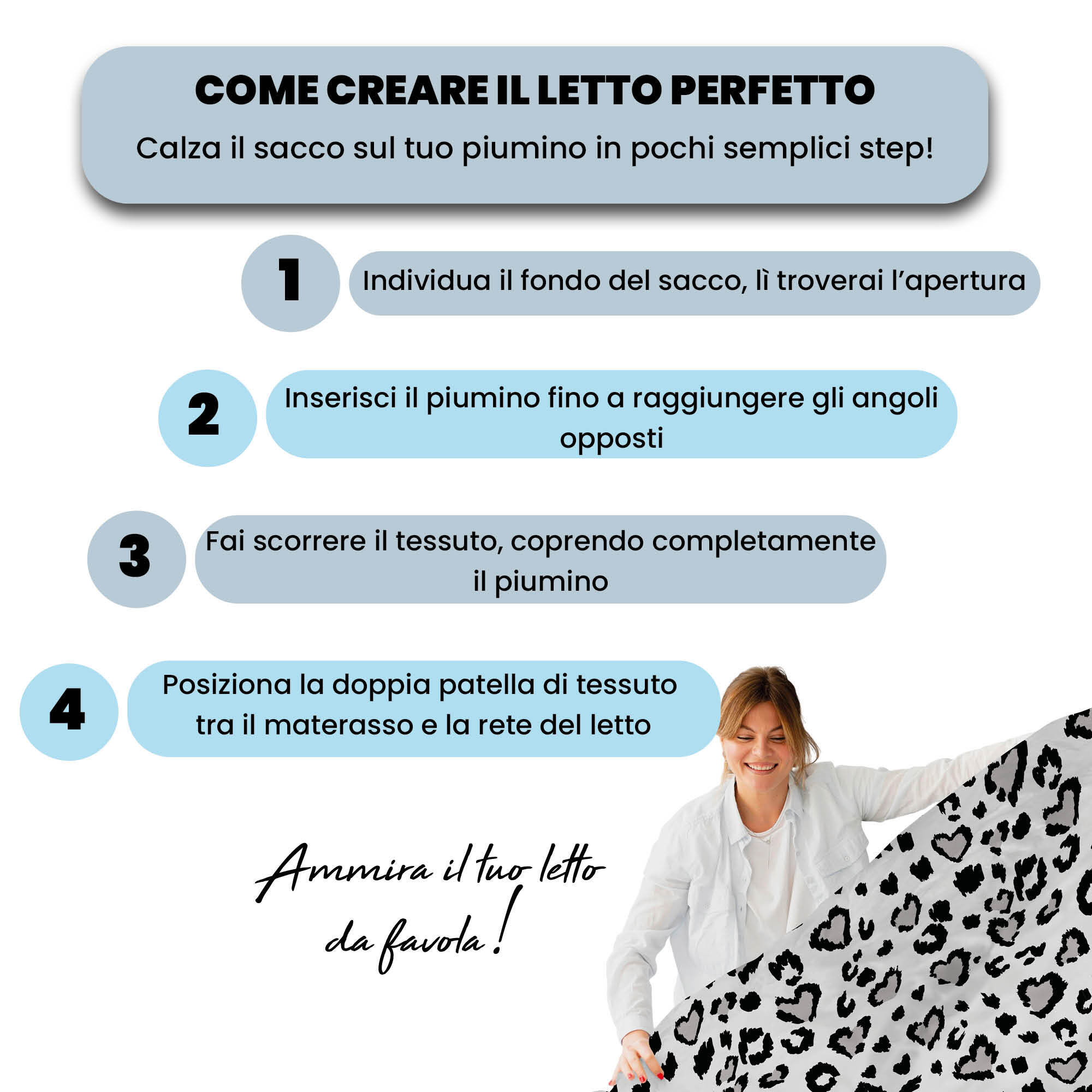 COPRIPIUMINO FASHION, 100% Microfibra, No Stiro - INGRID