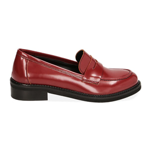 Mocasines burdeos abrasivados