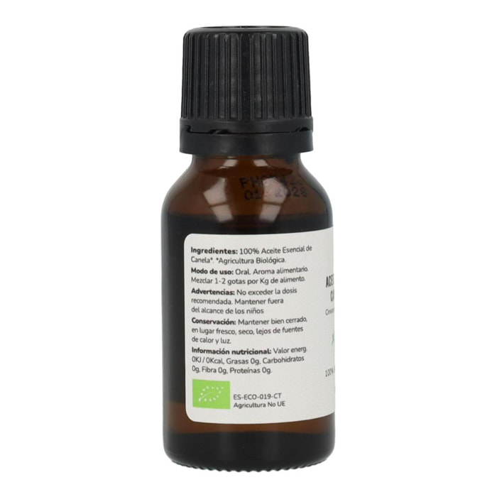 PLANETA HUERTO | Aceite Esencial de Canela Bio 15 ml - Potente Antibacteriano y Estimulante de la Circulación, Alivia Dolores Articulares y Mejora el Tono Muscular