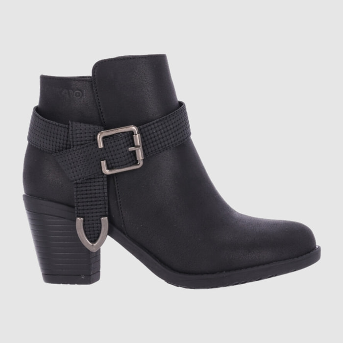 Botines - Negro - Tacón: 7 cm