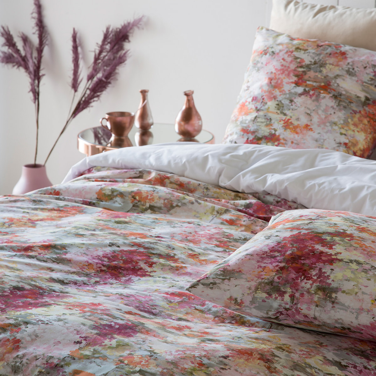 Housse de couette BACIU en coton - rose - vendue seule