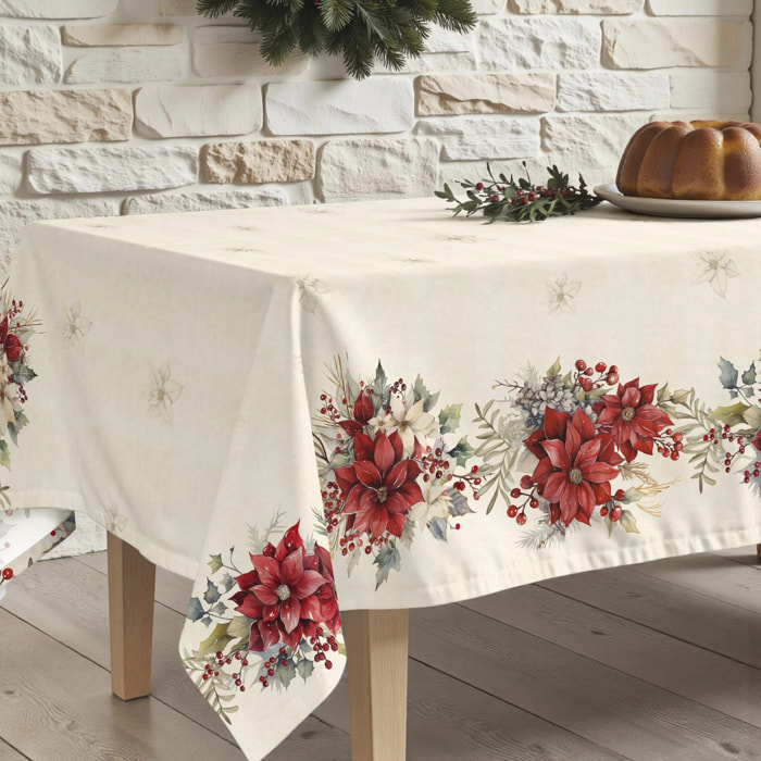 Nappe anti-taches Holiday ponsettia 1225
