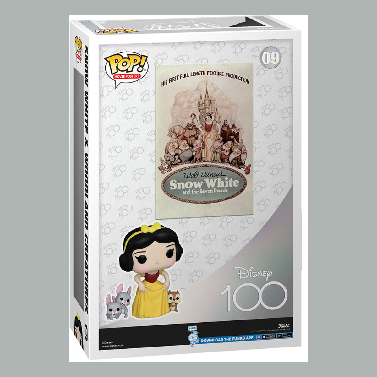 Disney Pop Movie Poster & Figura Biancaneve 9 Cm Funko