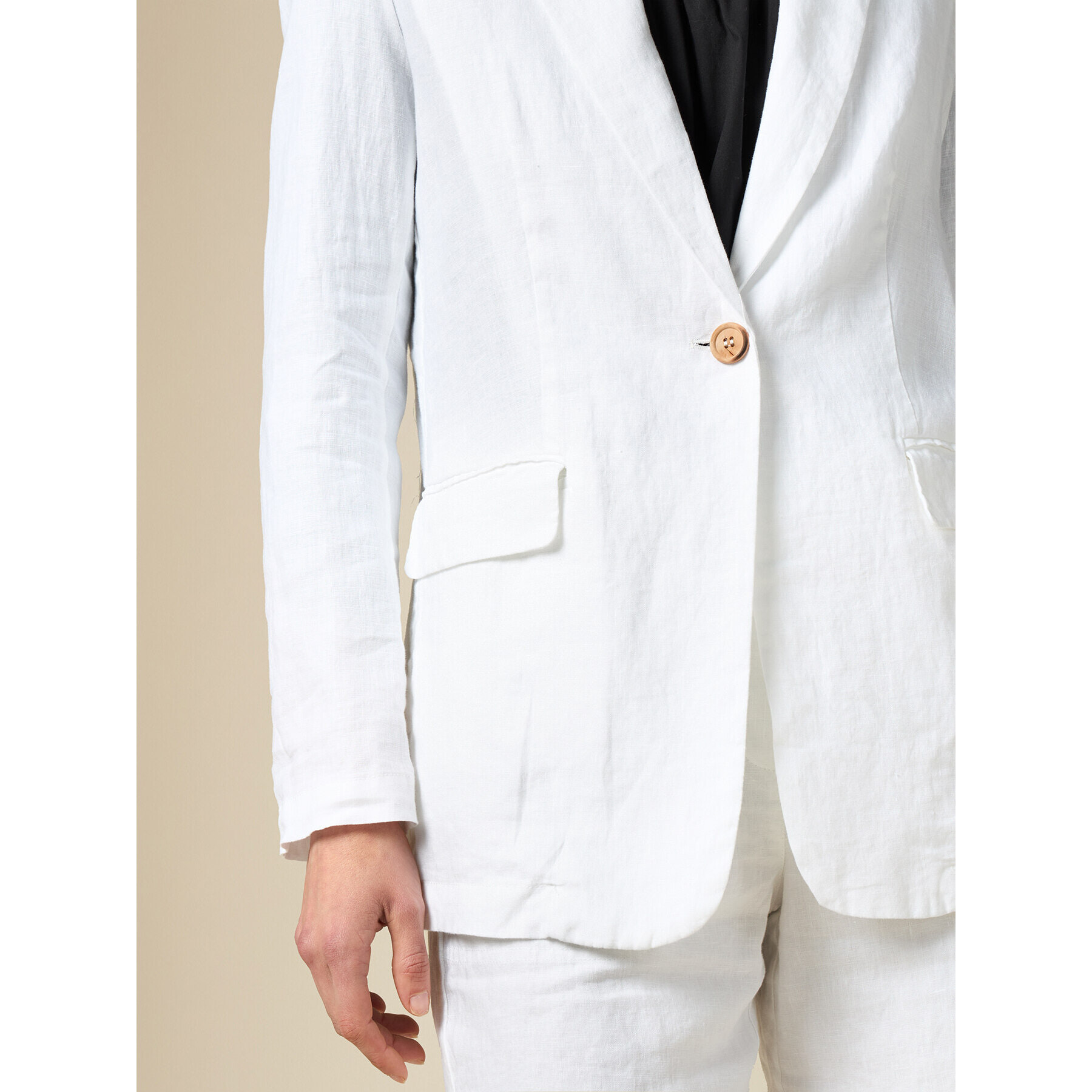 Oltre - Blazer in puro lino - Bianco