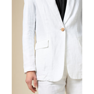 Oltre - Blazer in puro lino - Bianco