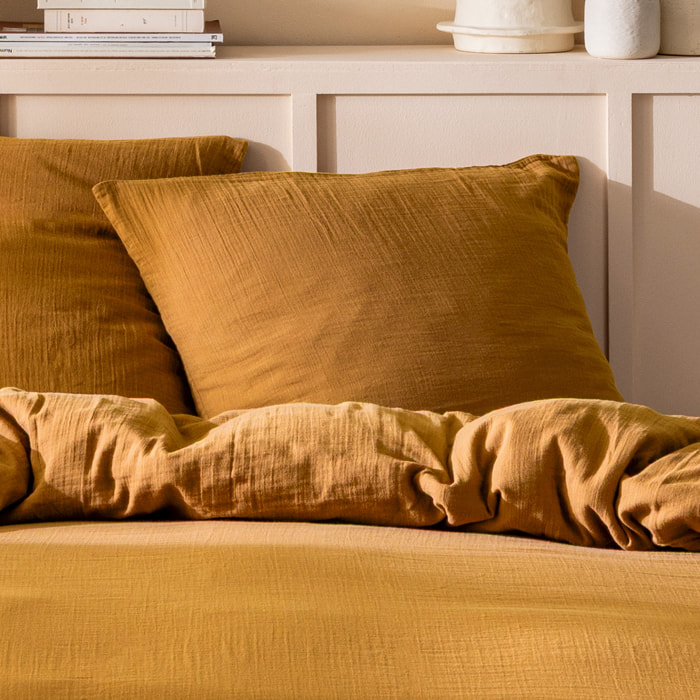 Parure de lit unie en coton, GAZE DE COTON