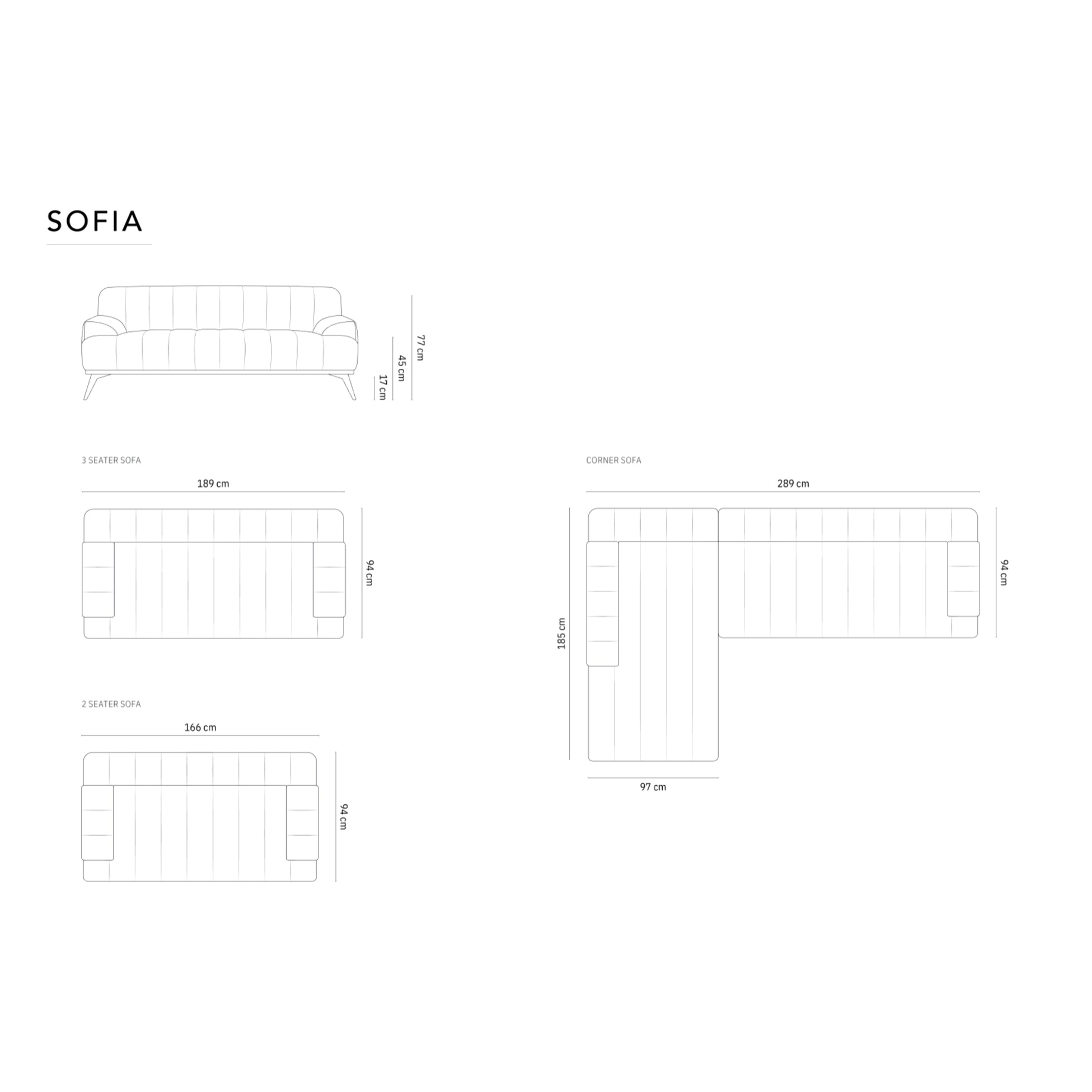 Canapé "Sofia" 3 places en velours pétrole profond