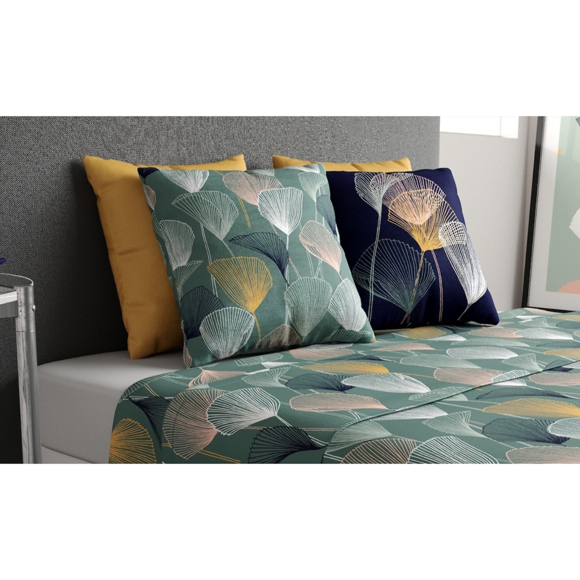 Parure De Drap 3pcs avec Drap Housse 90x190cm 100% Coton 57fils-cottey