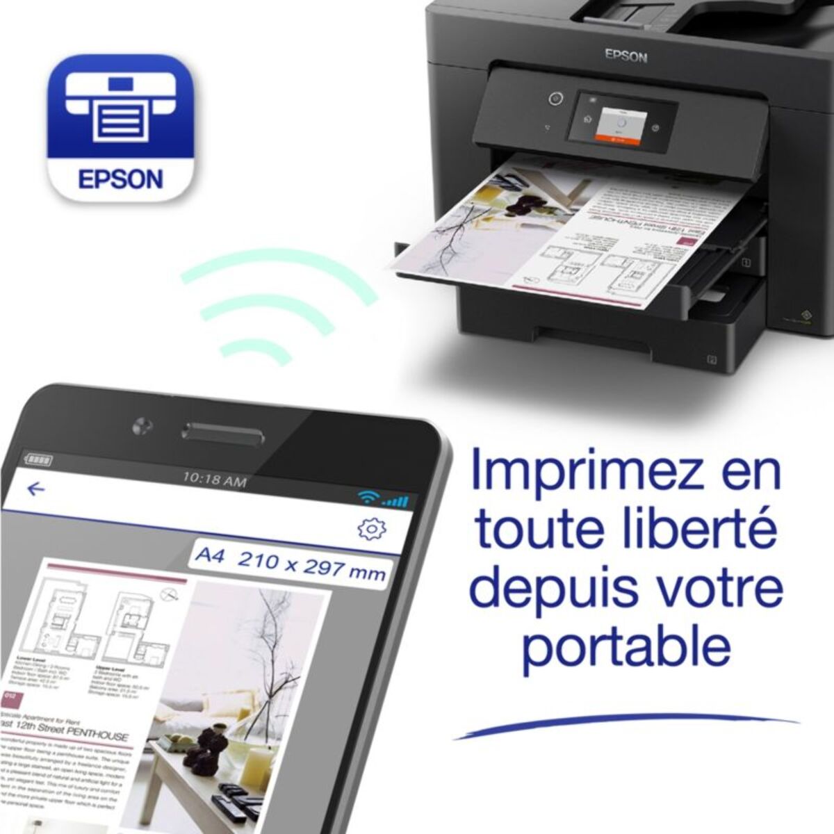 Imprimante jet d'encre EPSON WorkFoce WF-7830DTW