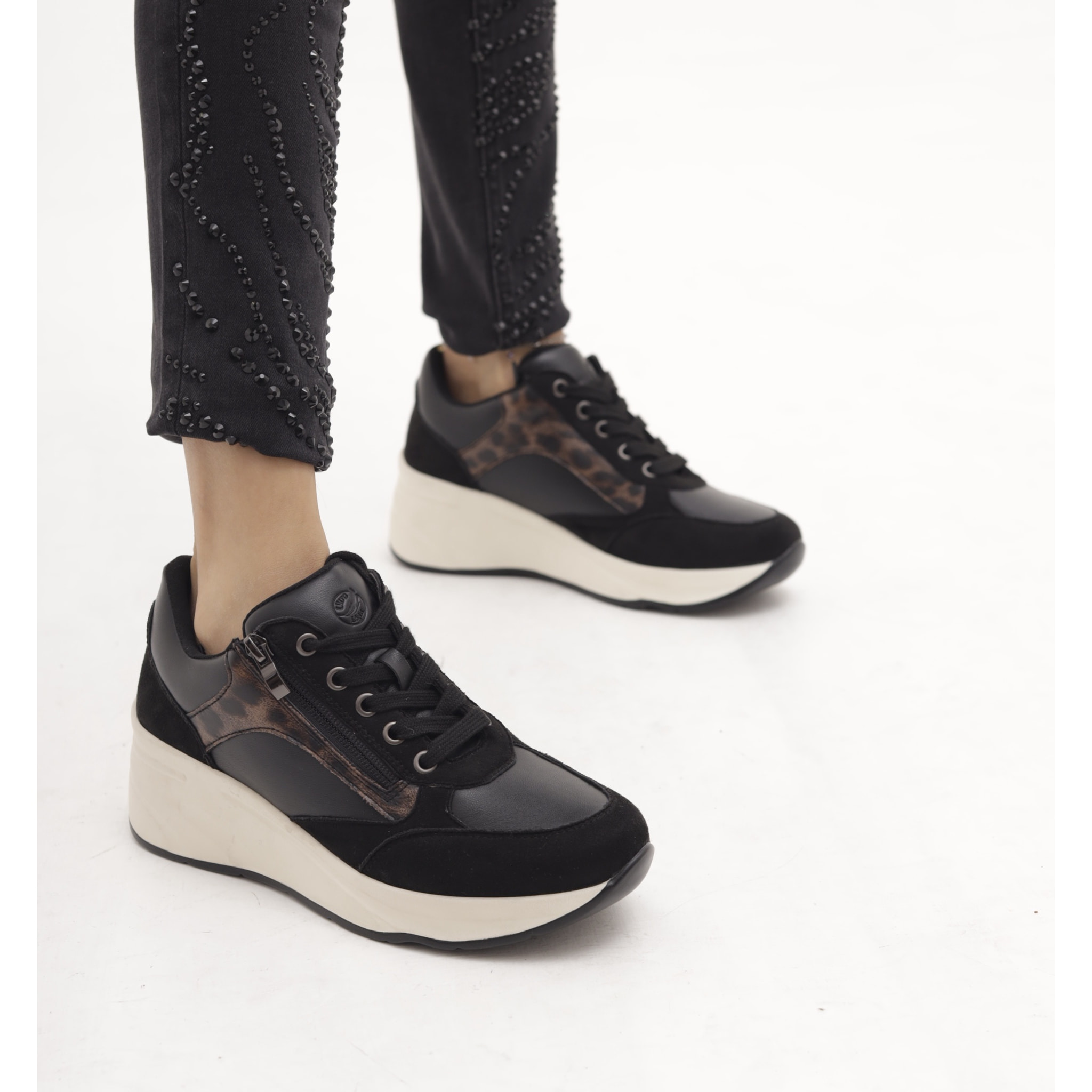 SNEAKERS ALTA ZIP NERO
