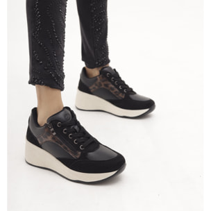 SNEAKERS ALTA ZIP NERO