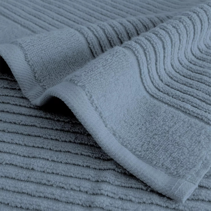 Drap de douche pur coton 575 g/m² uni bleu Vitae givre