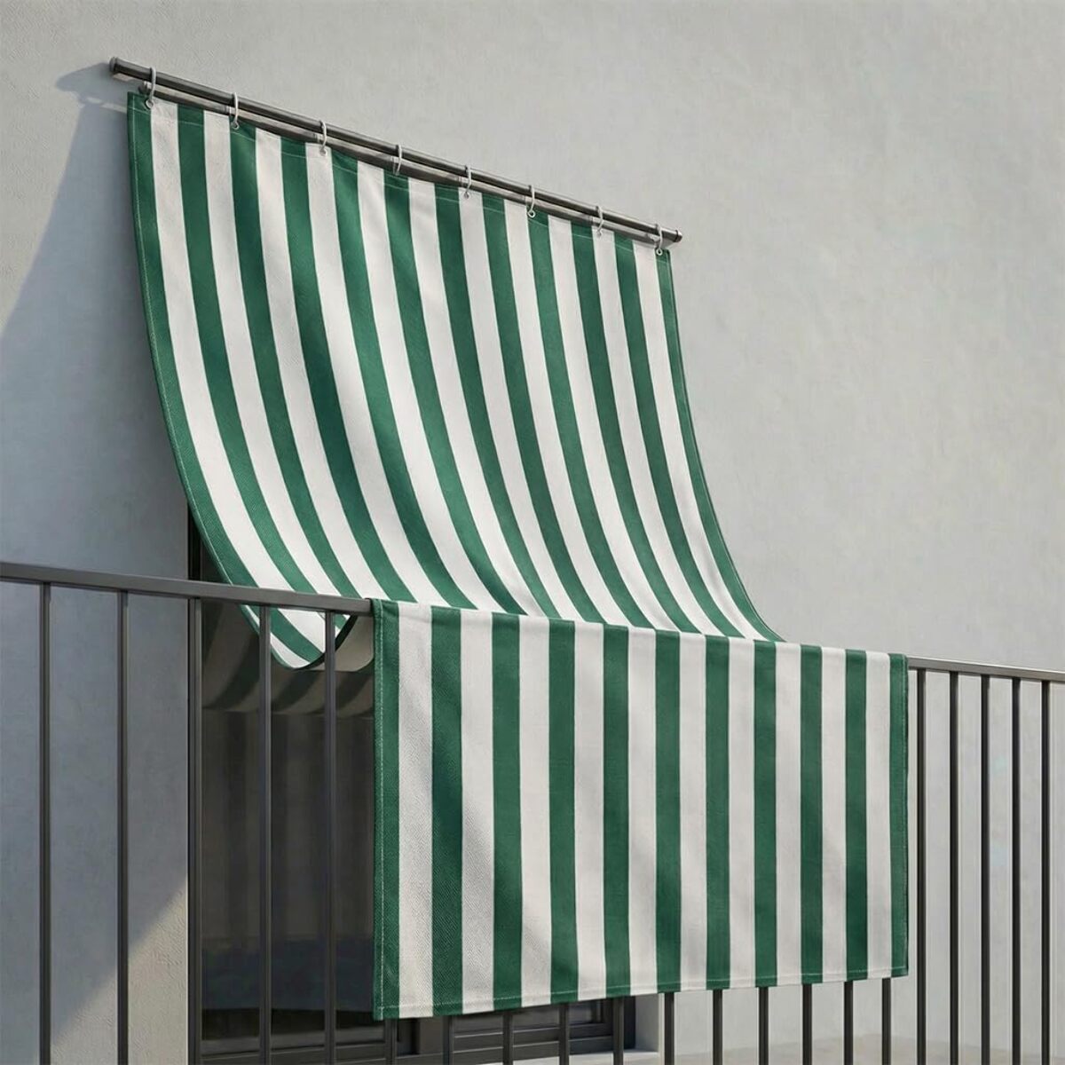 Tenda da sole a caduta impermeabile per balconi e verande con occhielli, telo parasole resistente a pioggia e raggi UV, riduce calore e luce, aumenta privacy, facile installazione, tessuto in poliestere durevole, ideale per esterno e protezione arredi
