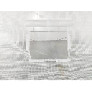 Serre tunelle de jardin avec porte 4,5 x 2 m "Mimosa" - 9 m² - 180g - Blanc