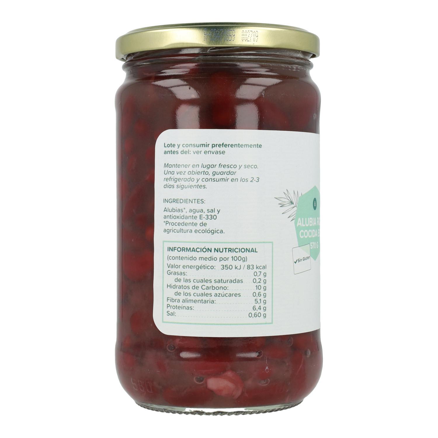 PLANETA HUERTO | Alubia Cocida Roja ECO 570 g - Alubias Rojas Ecológicas Cocidas, Ricas en Nutrientes y Fácil de Usar en Guisos y Estofados