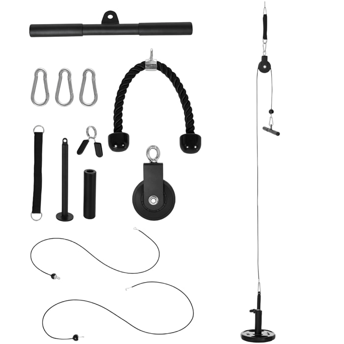 Poleas Gimnasio para Casa, Sistema de Polea de Cable de Peso para Gimnasio, para Tracción LAT, Rizo de Bíceps, Tríceps, Entrenamiento de Brazo, Hombros y Espalda