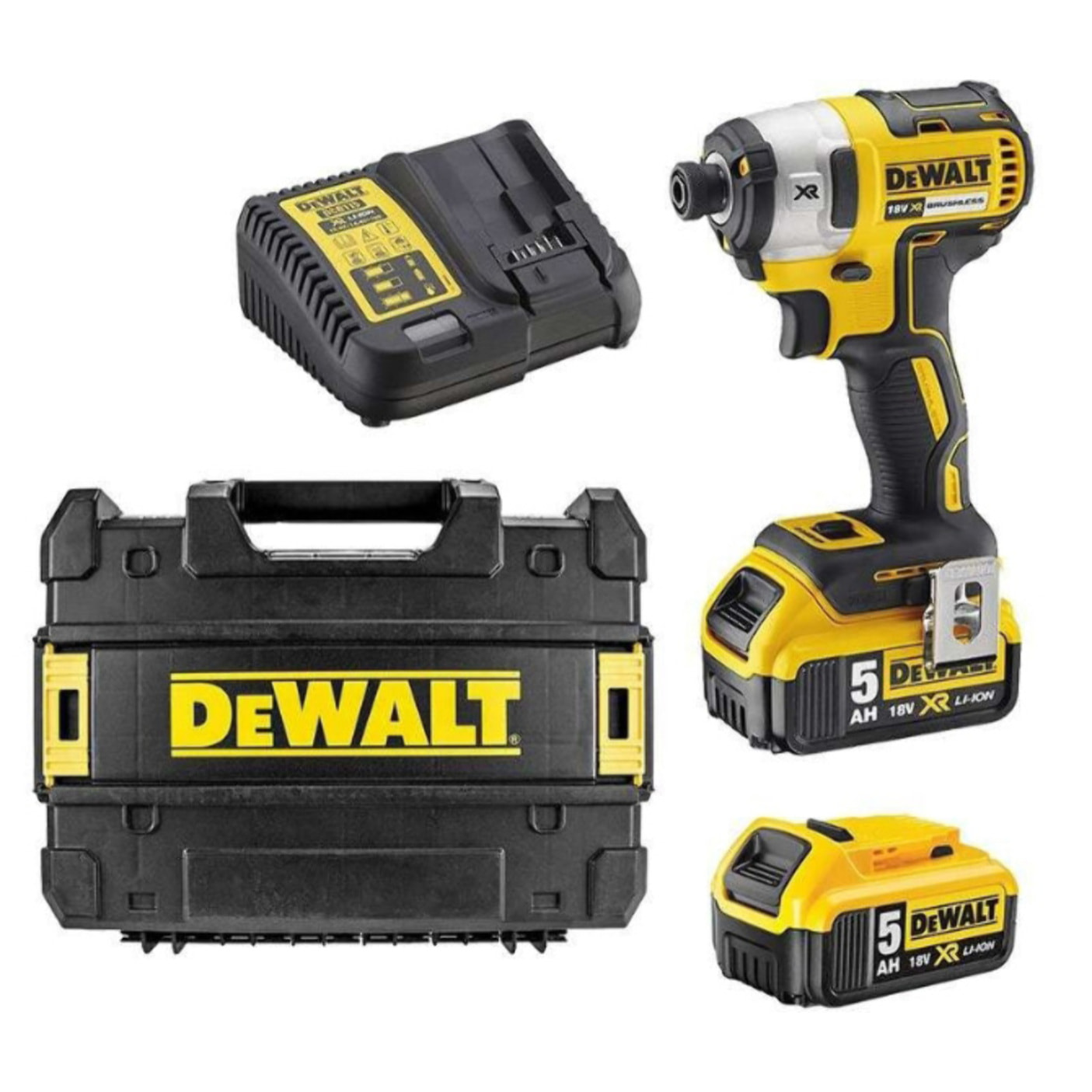 Visseuse à chocs DEWALT Brushless 18V 5.0Ah - 2 Batteries, chargeur, coffret - DCF887P2