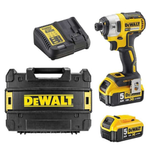 Visseuse à chocs DEWALT Brushless 18V 5.0Ah - 2 Batteries, chargeur, coffret - DCF887P2