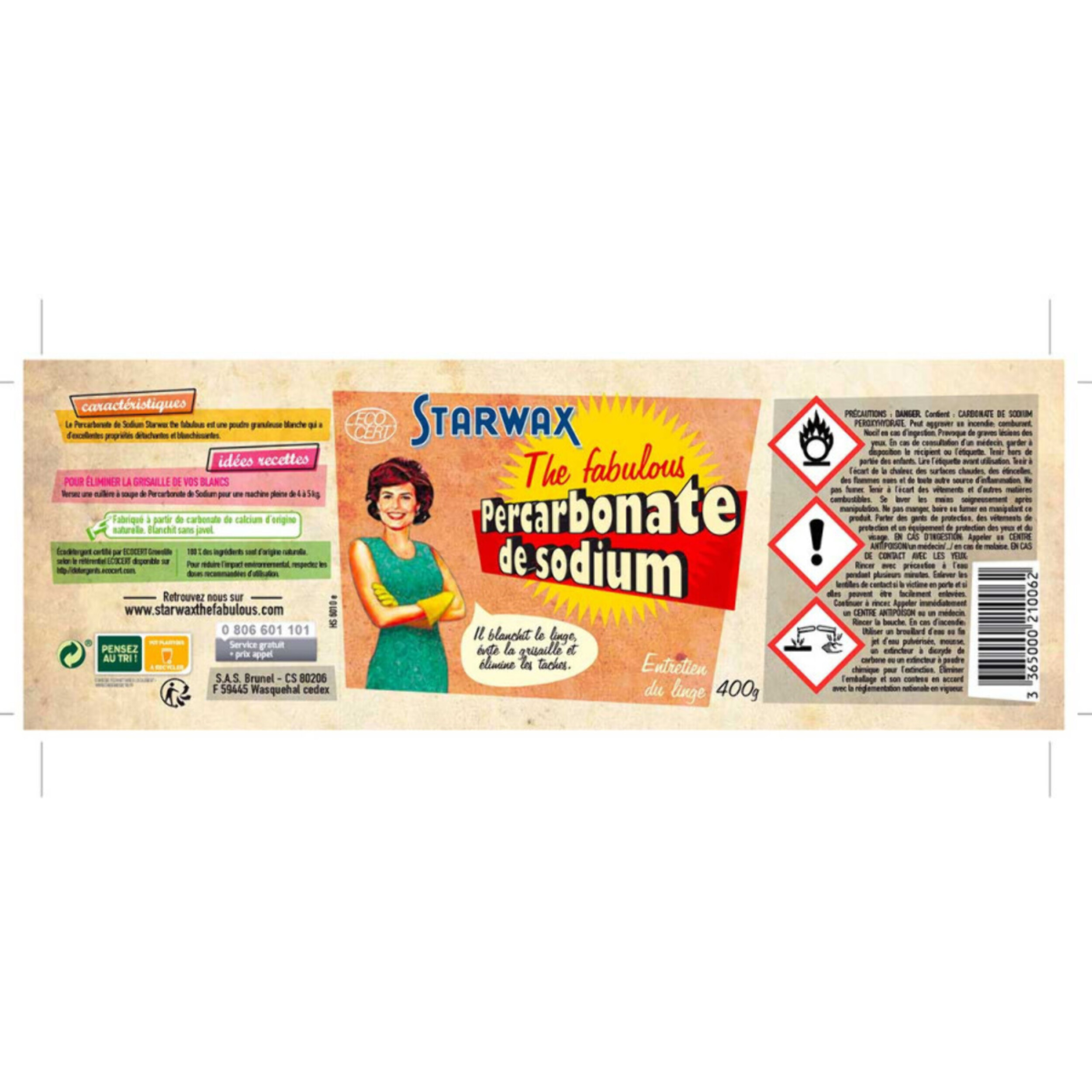 Pack de 2 - Starwax Fabulous - Percabonate De Sodium 400Gr Fabulous