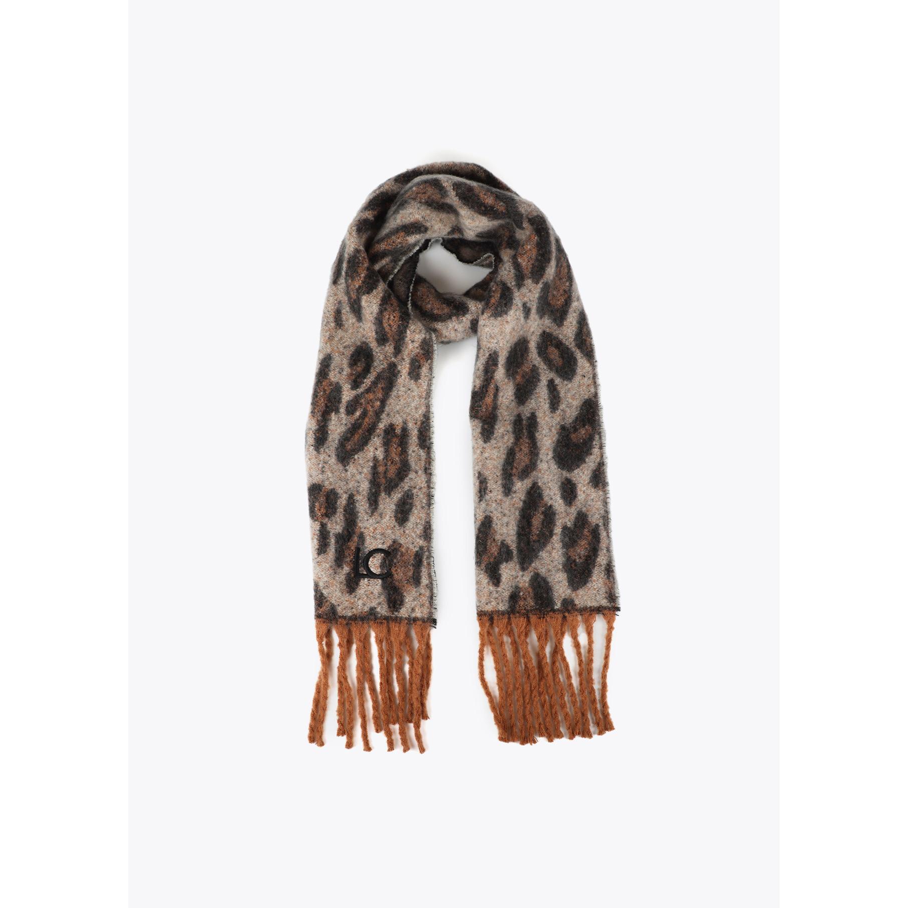 Sciarpa Animalier con Frange