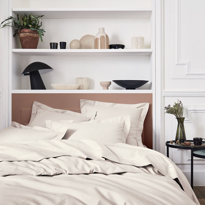 Housse de couette unie en percale de coton, PREMIÈRE, Rose Lingerie