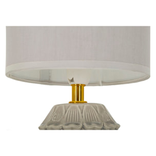 LAMPADA DA COMODINO PIGNY GRIGIA CM Ø 15X30,5