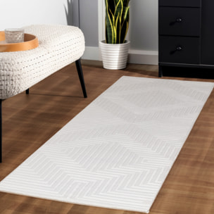 OIA - Tapis moderne à motif graphique nuance ton sur ton Creme