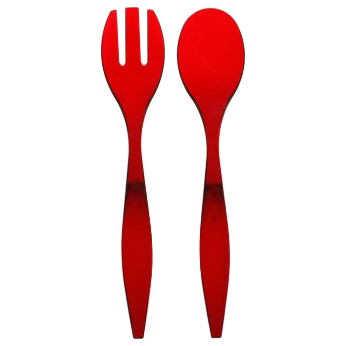 Couverts à salade "Square" rouge nacarat