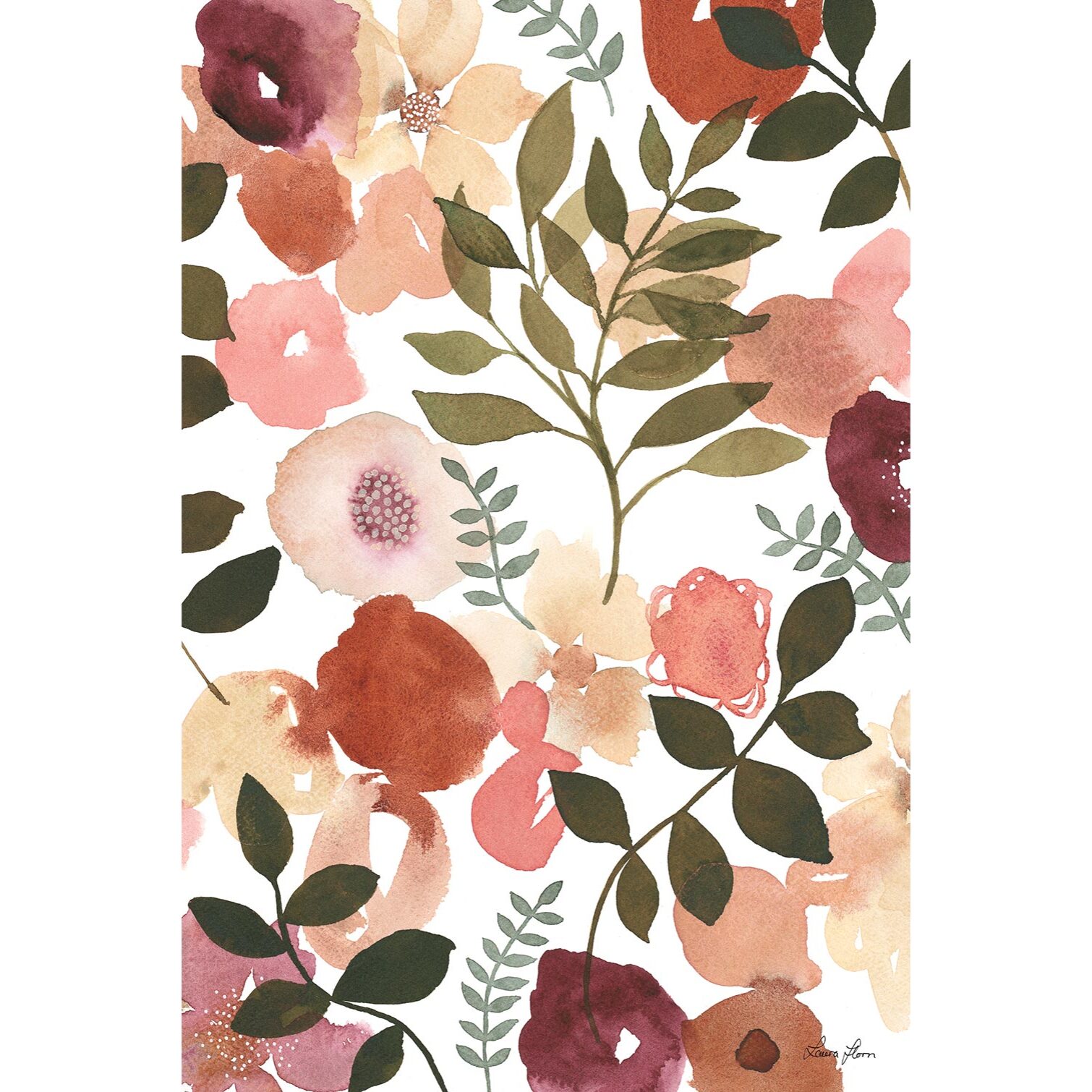 Tableau de fleurs danse du jardin  Toile imprimée