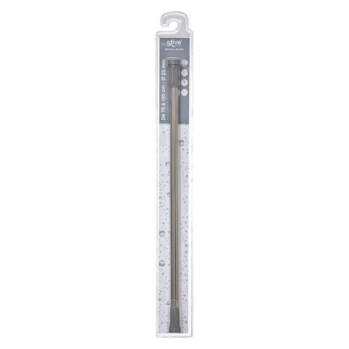Barre de douche extensible 70x120cm inox