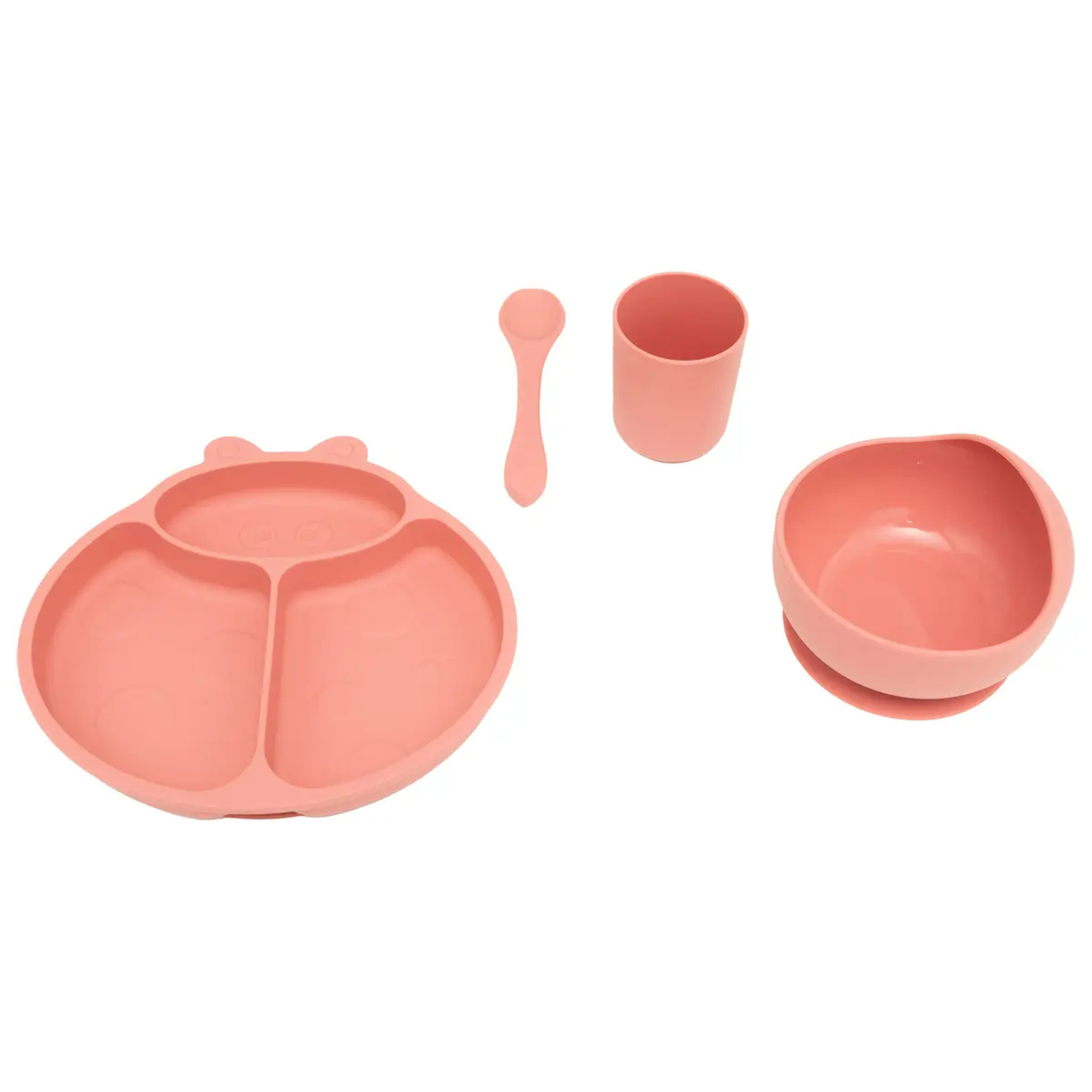 Set de repas Yumi 4 pièces coccinelle silicone
