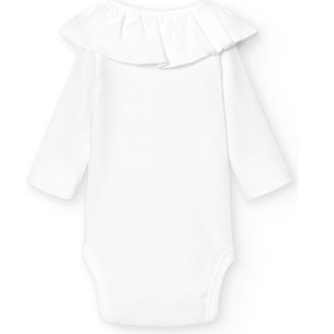 Body cruzado bebé manga larga volante
