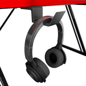 Spector - Scrivania da Gaming 120x60x76 cm in MDF e Metallo Nero