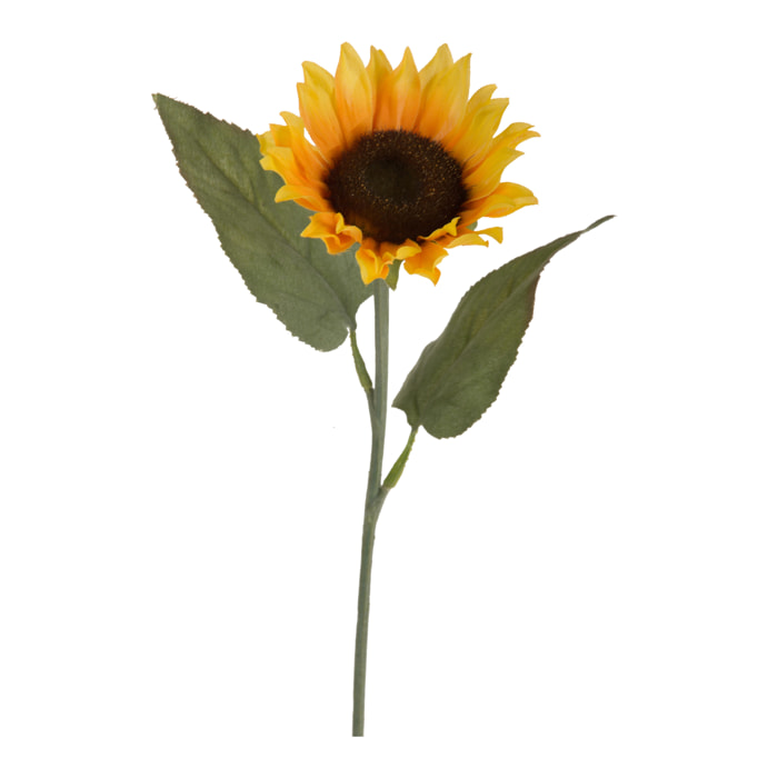 Girasole Piccolo. Altezza 66 Cm - Pezzi 12 - 12X66X12cm - Colore: Giallo - Bianchi Dino - Fiori Artificiali