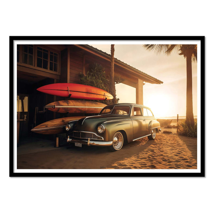Affiche - California Sunset Car - Philippe Hugonnard