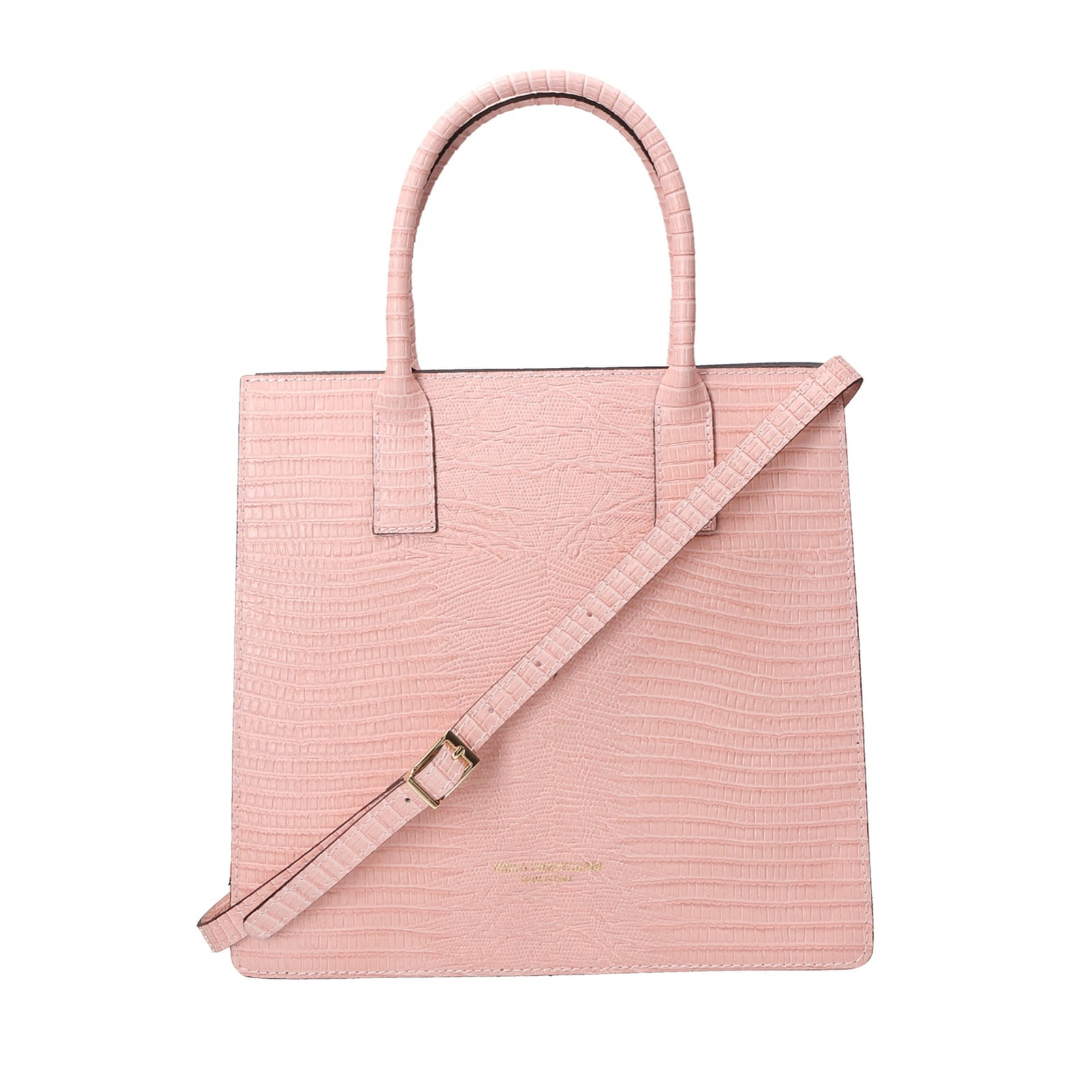 Borsa a mano da donna - Modello Giulia - Vera pelle effetto cocco - 30.0 x 28.0 x 10.0 cm
