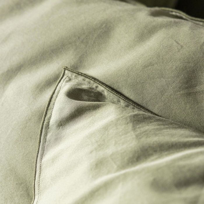 Taie d'oreiller en satin de coton lavé, RÊVE SATINÉ