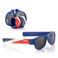 Occhiali da sole pieghevoli Sunfold Mundial Francia - Blu, rosso e bianco - 14x5x15 cm