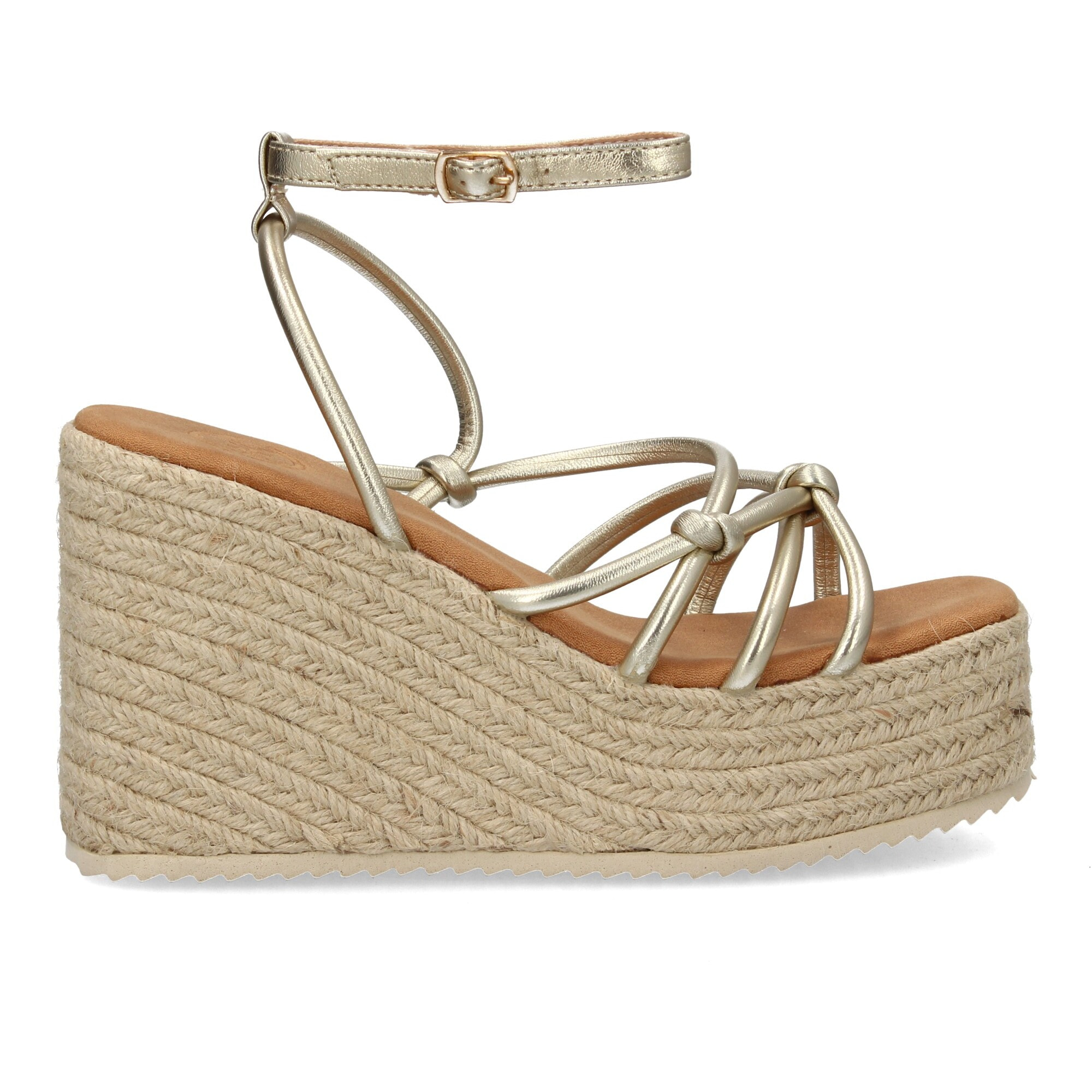 Sandalias de cuña con tiras cruzadas