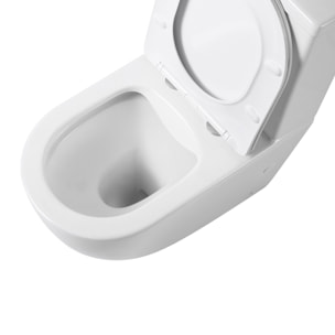 Pack WC A3 + Manguito conector | Inodoro de ceramica | Manguito extensible 150-470mm | WC con Tapa amortiguada | Doble descarga | Salida dual | Alday