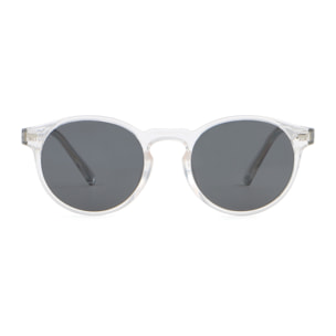 Gafas de sol OCEAN DE NIRO - Blanco transparente mate con patillas en carey y / Ahumada
