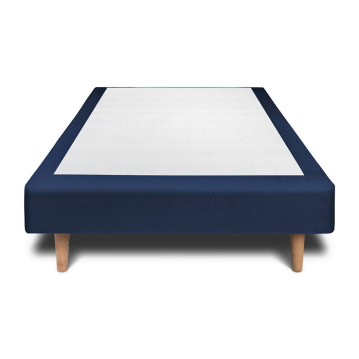 Sommier Tapissier Velours Ep14 - pieds bois